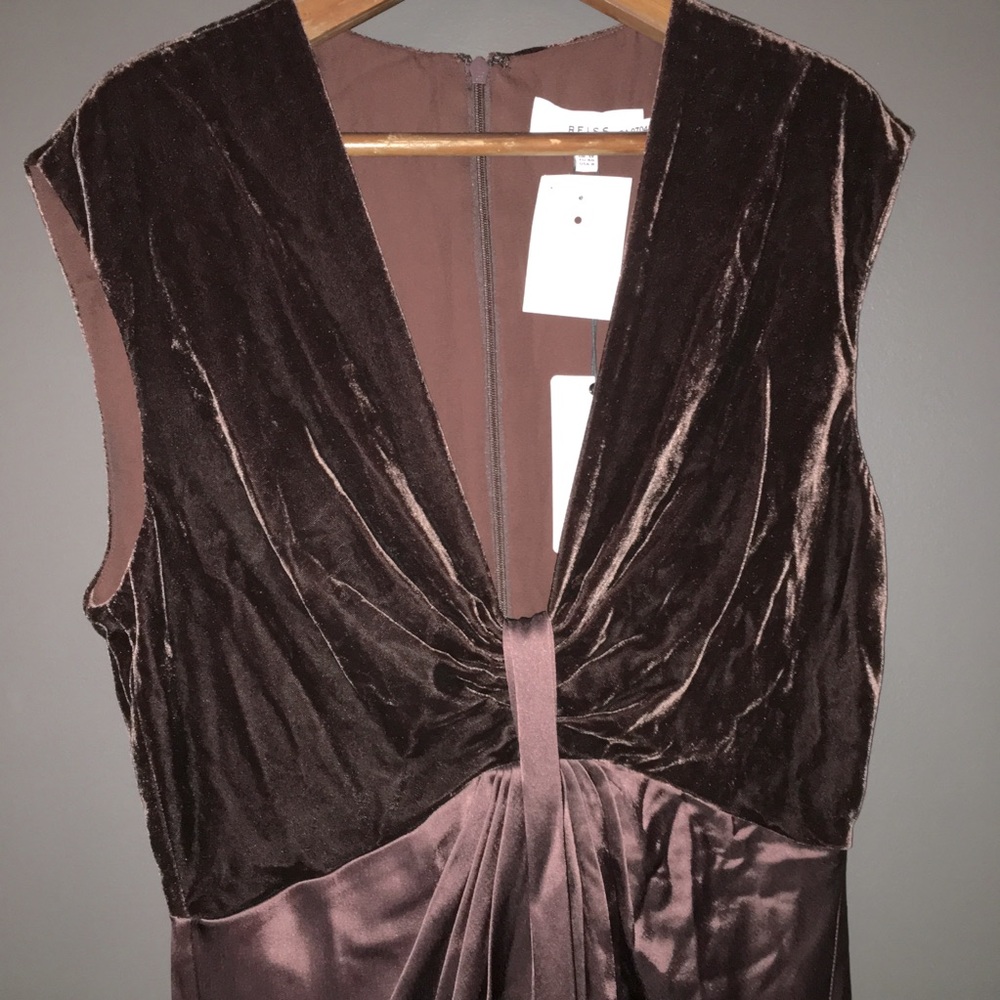 NWT Reiss Livvy Velvet and Silk Cocktail Dress - Picture 8 of 9